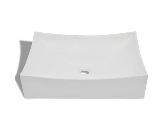 Chiuvetă din ceramică pentru baie high gloss, alb, 3 image
