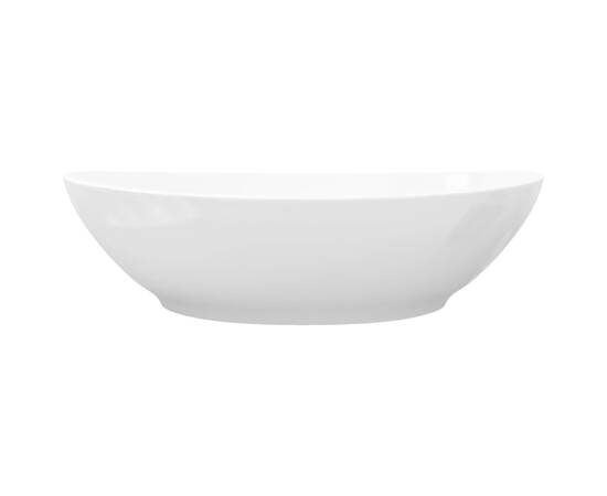 Chiuvetă ovală, alb, 40 x 33 cm, ceramică premium, 5 image