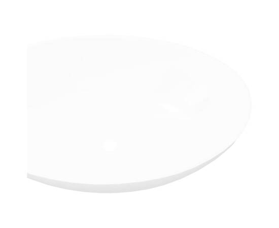 Chiuvetă ovală, alb, 40 x 33 cm, ceramică premium, 4 image