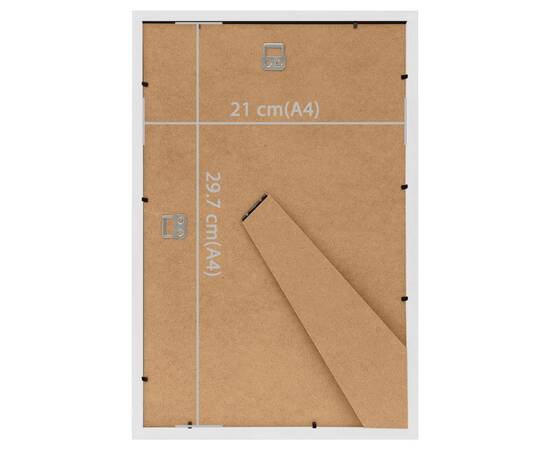 Rame foto colaj pentru perete/masă, 5 buc. alb, 21x29,7 cm, mdf, 8 image