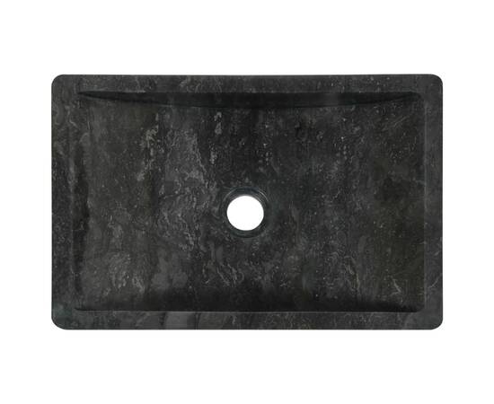 Chiuvetă, negru, 45 x 30 x 12 cm, marmură, 4 image