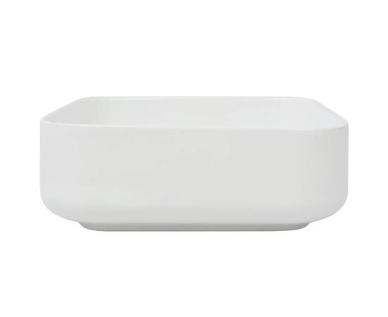 Chiuvetă de baie din ceramică, pătrată, 38 x 38 x 13,5 cm, alb, 3 image