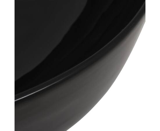 Chiuvetă din ceramică, rotundă, 41,5 x 13,5 cm, negru, 4 image
