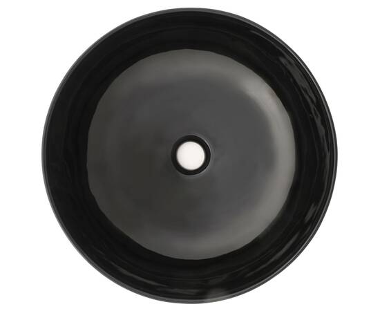 Chiuvetă din ceramică, rotundă, 41,5 x 13,5 cm, negru, 3 image