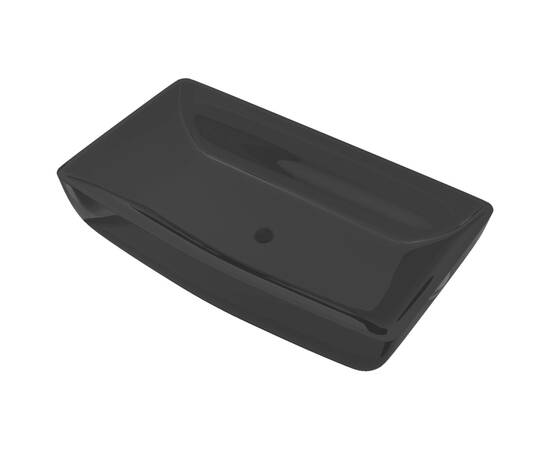 Chiuveta baie din ceramică, dreptunghiular, negru, 2 image