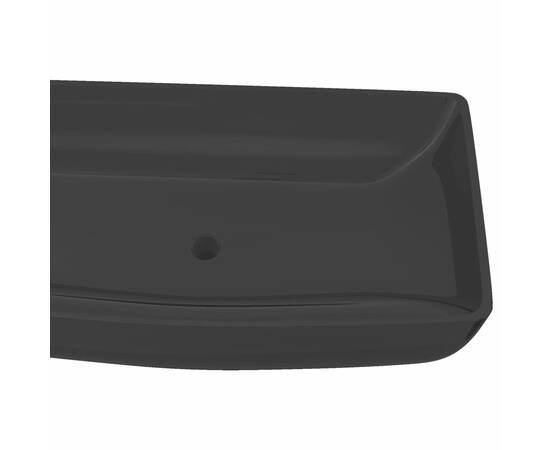 Chiuveta baie din ceramică, dreptunghiular, negru, 4 image