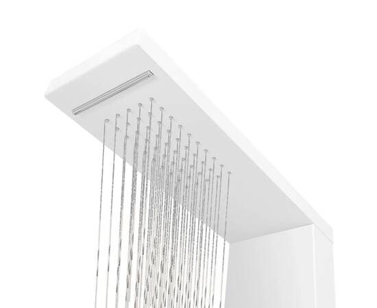 Sistem panel de duș din aluminiu, alb mat, 4 image