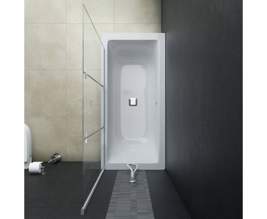 Cabină de duș pliabilă, 3 panouri, 130 x 138 cm, esg, 7 image