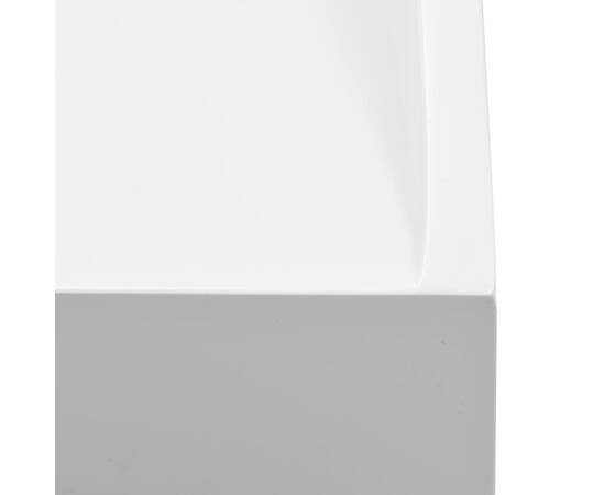 Chiuvetă, alb, 100x46x11cm, conglomerat turnat mineral/marmură, 6 image