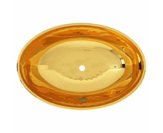 Chiuvetă, auriu, 40x33x13,5 cm, ceramică, 3 image