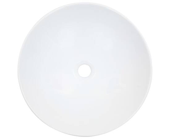 Chiuvetă de baie, alb, 41x12,5 cm, ceramică, 3 image