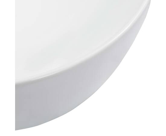 Chiuvetă de baie, alb, 42,5x42,5x14,5 cm, ceramică, 5 image