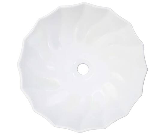 Chiuvetă de baie, alb, 46 x 17 cm, ceramică, 3 image