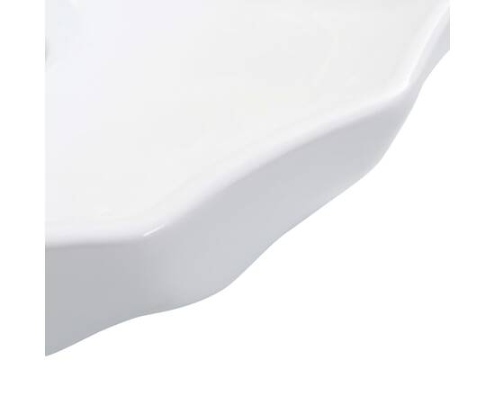 Chiuvetă de baie, alb, 46 x 17 cm, ceramică, 5 image