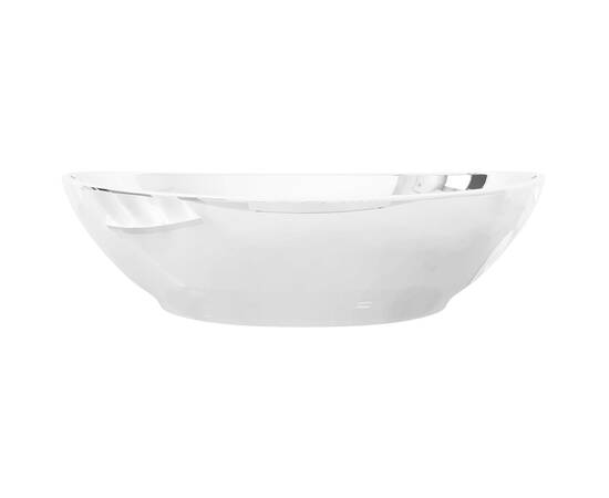 Chiuvetă de baie, argintiu, 40 x 33 x 13,5 cm, ceramică, 5 image