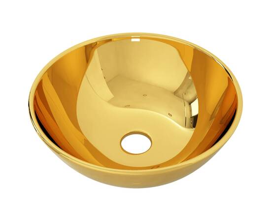 Chiuvetă de baie, auriu, 28 x 10 cm, ceramică, 2 image