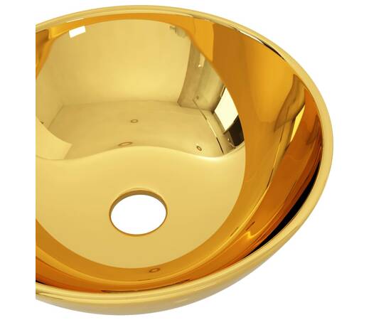 Chiuvetă de baie, auriu, 28 x 10 cm, ceramică, 4 image