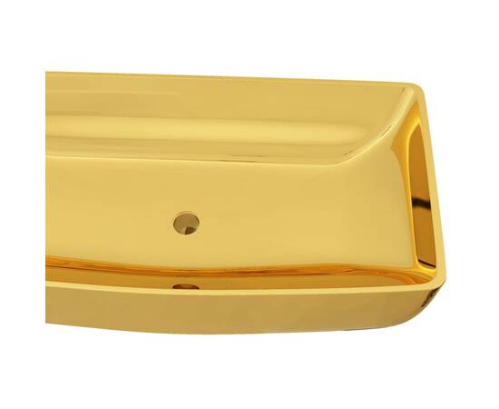 Chiuvetă de baie, auriu, 71 x 38 x 13,5 cm, ceramică, 4 image