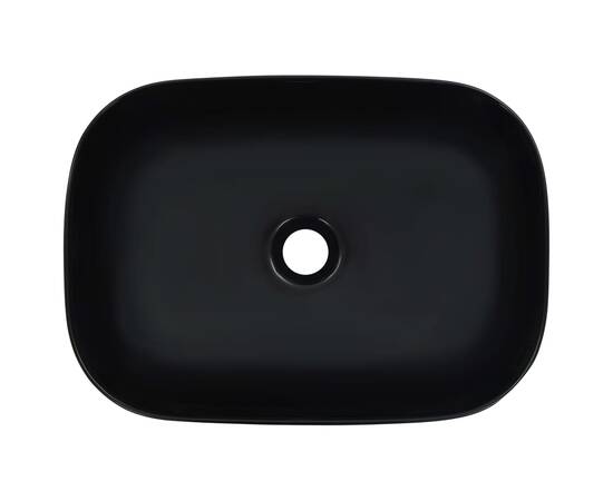 Chiuvetă de baie, negru, 45,5 x 32 x 13 cm, ceramică, 4 image