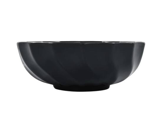 Chiuvetă de baie, negru, 46 x 17 cm, ceramică, 4 image