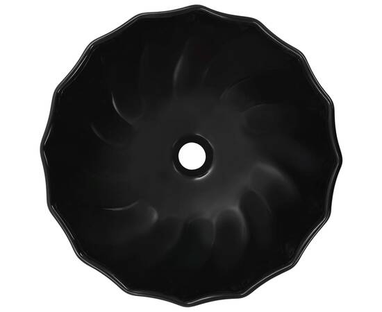 Chiuvetă de baie, negru, 46 x 17 cm, ceramică, 3 image