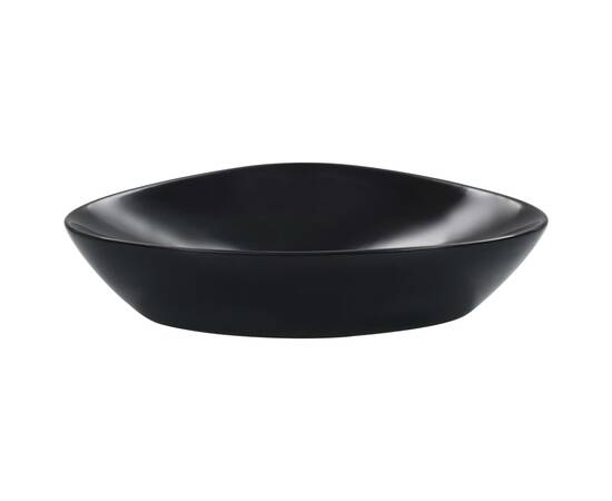 Chiuvetă de baie, negru, 58,5x39x14 cm, ceramică, 2 image
