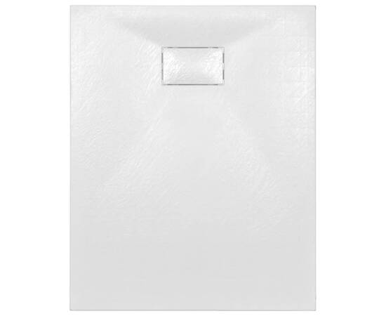 Cădiță de duș, alb, 100 x 80 cm, smc, 5 image