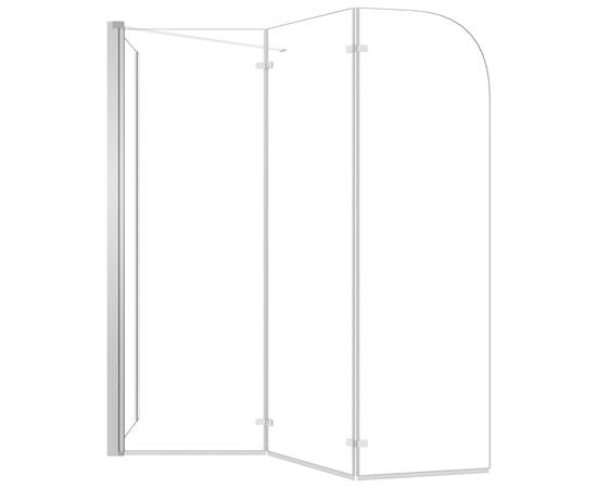 Cabină de baie, 120x69x130 cm, sticlă securizată, transparent, 7 image