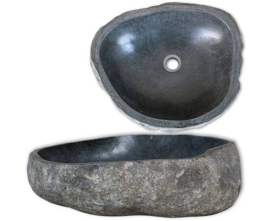 Chiuvetă din piatră de râu, 30-37 cm, oval