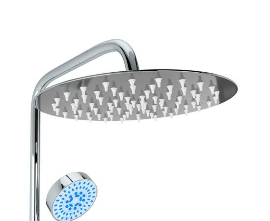 Set de duș cu două capete, cu duș de mână, oțel inoxidabil, 8 image
