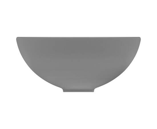 Chiuvetă baie lux, gri închis mat, 32,5x14 cm, ceramică, rotund, 4 image