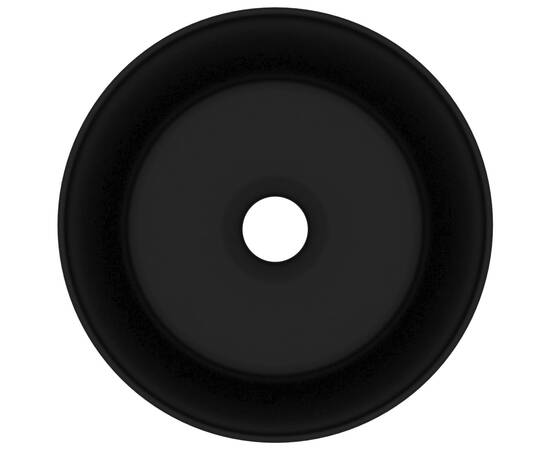 Chiuvetă baie lux, negru mat, 40x15 cm, ceramică, rotund, 3 image