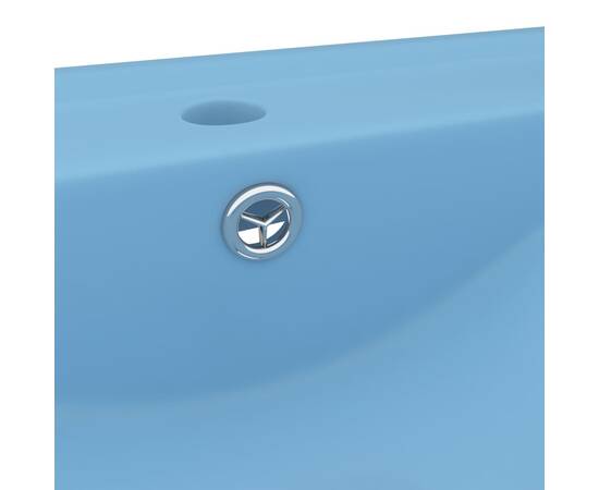 Chiuvetă baie lux, orificiu robinet, bleu mat 60x46 cm ceramică, 5 image