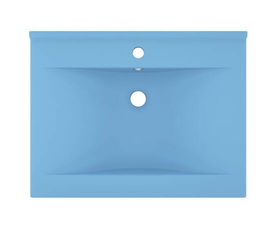 Chiuvetă baie lux, orificiu robinet, bleu mat 60x46 cm ceramică, 3 image