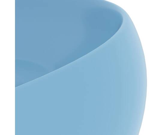 Chiuvetă baie lux albastru deschis mat 40x15 cm ceramică rotund, 5 image