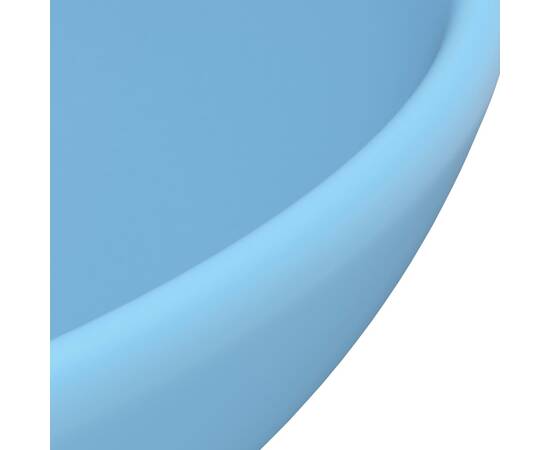 Chiuvetă baie lux albastru mat 32,5x14 cm ceramică rotund, 5 image