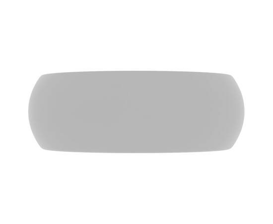 Chiuvetă baie lux gri deschis mat 40x15 cm ceramică rotund, 4 image