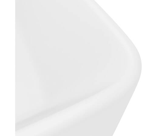 Chiuvetă de baie lux, alb mat, 41x30x12 cm, ceramică, 5 image