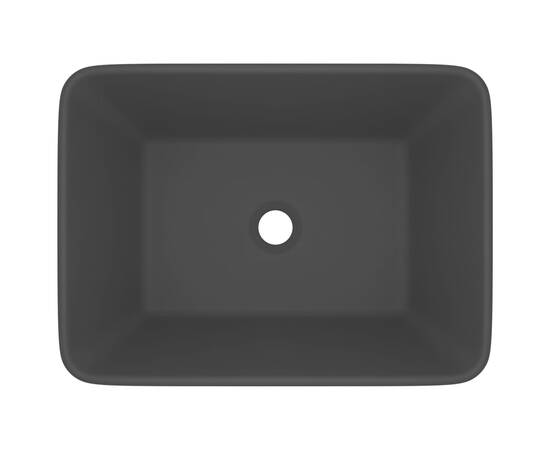 Chiuvetă de baie lux, negru mat, 41 x 30 x 12 cm, ceramică, 3 image