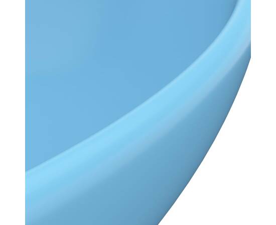 Chiuvetă de lux, albastru mat, 40x33 cm, ceramică, formă ovală, 5 image
