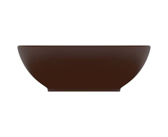 Chiuvetă de lux, maro mat, 40 x 33 cm, ceramică, formă ovală, 3 image