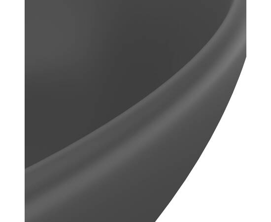 Chiuvetă de lux, negru mat, 40 x 33 cm, ceramică, formă ovală, 5 image