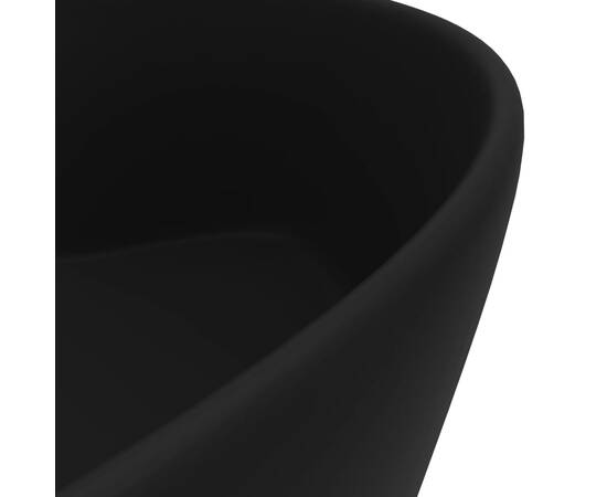 Chiuvetă de lux cu preaplin, negru mat, 36 x 13 cm, ceramică, 6 image