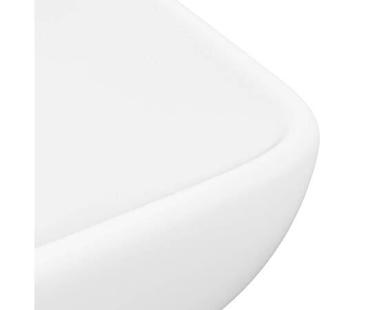 Chiuvetă dreptunghiulară de lux, alb mat, 71 x 38 cm, ceramică, 5 image