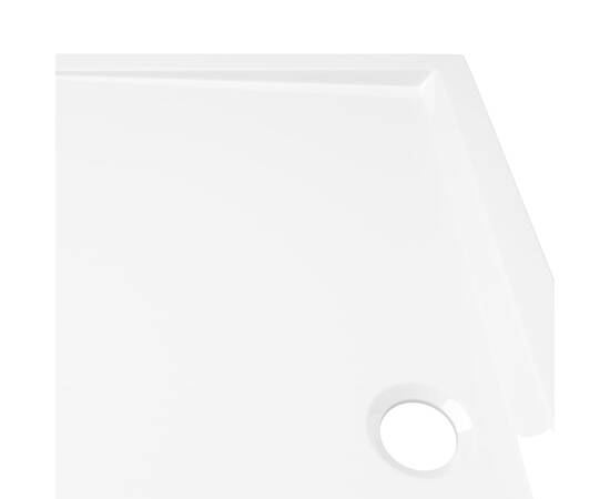 Cădiță de duș dreptunghiulară din abs, alb, 70x120 cm, 6 image