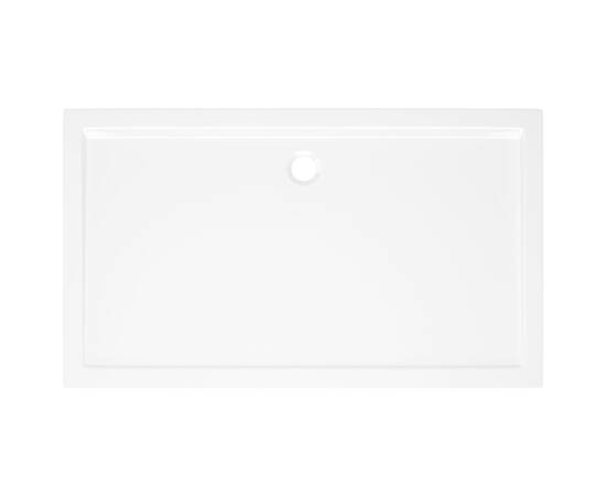 Cădiță de duș dreptunghiulară din abs, alb, 70x120 cm, 5 image
