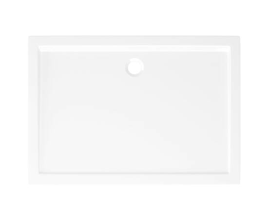 Cădiță de duș dreptunghiulară din abs, alb, 80x110 cm, 5 image