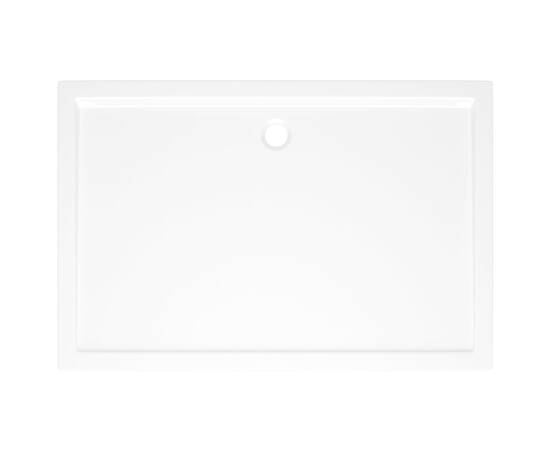 Cădiță de duș dreptunghiulară din abs, alb, 80x120 cm, 4 image