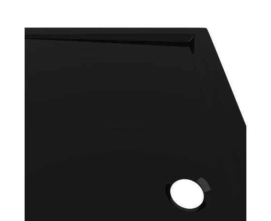 Cădiță de duș dreptunghiulară din abs, neagră, 70x120 cm, 6 image