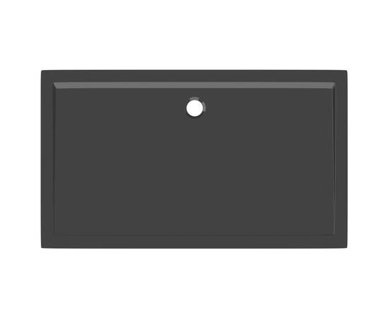 Cădiță de duș dreptunghiulară din abs, neagră, 70x120 cm, 5 image